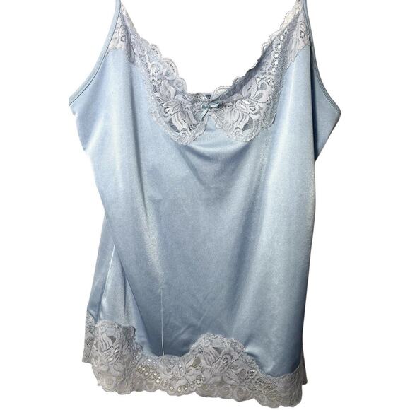 y2k The Limited Camisole Lace Tank Small Pale blue ethereal coquette Fairy Bow - Picture 1 of 12